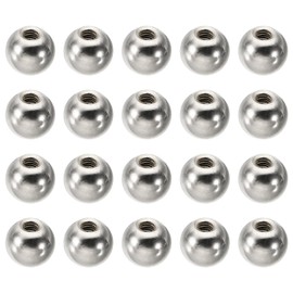 PATIKIL M3x0.5mm Ball Nuts Knob, 20 Pack Carbon Steel Drilling Ball Caps Blind Hole Handle Nut Decoration for Furniture Lamp or DIY Project, Silver Tone