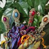 Classic Imitation Bronze Hair Claw Hair Accessory with Turquoise and