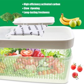 Produce Saver Refills Kit for OXO GreenSaver Produce Keepers and Crisper Inserts, Keep Fruits Veg Fresh, Also Compatible with Bluapple Produce Freshness Saver Balls and other Produce Savers (6)