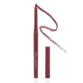 Palladio, Retractable Waterproof Lip Liner High Pigmented and Creamy Color Slim Twist Up Smudge Proof Formula with Long Lasting All Day Wear No Sharpener Required, Plum