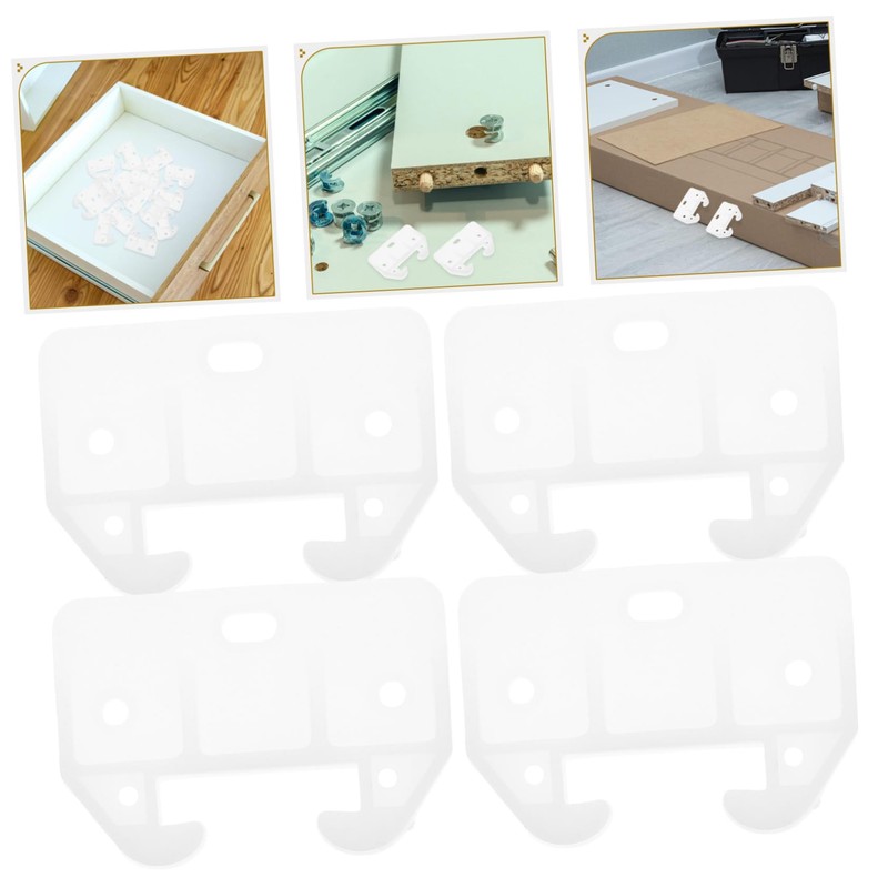 TEHAUX Dresser Drawer Glide Guides 16pcs Plastic Rear Drawer Slides