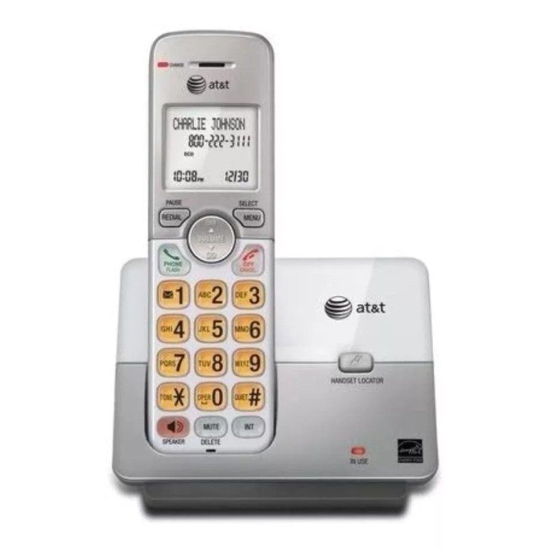 AT&T Teléfono AT&T EL51103 inalámbrico color plateado