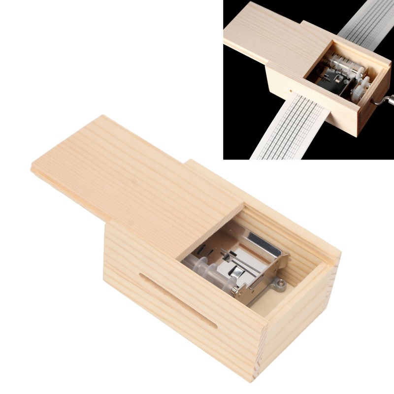 Music Box 15 Note Hand Crank Compact Retro Style Attractive