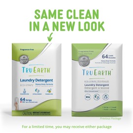 Tru Earth Platinum Laundry Detergent Sheets - Up to 128 Loads (64 Sheets) - Heavy Duty Ultra-Concentrated Advanced Formula - Fragrance Free