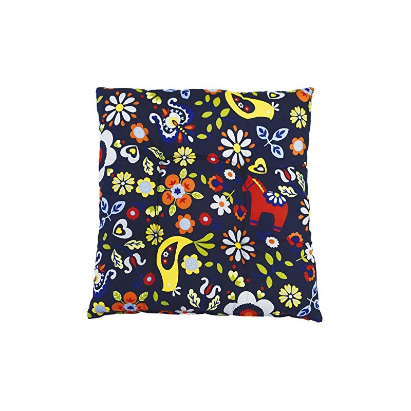 Seat Cushion, Cute Polka Pattern, Fun with Flowers and Animals,