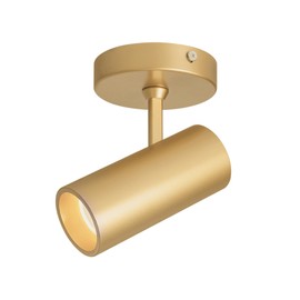 Aisilan 9W LED Gold Directional Dimmable Ceiling Spotlight Indoor, Anti-Glare Adjustable Angle Wired Spot Light for Picture, Bedroom and Kitchen - Warm Light 3000K, CRI 97 Flicker-Free