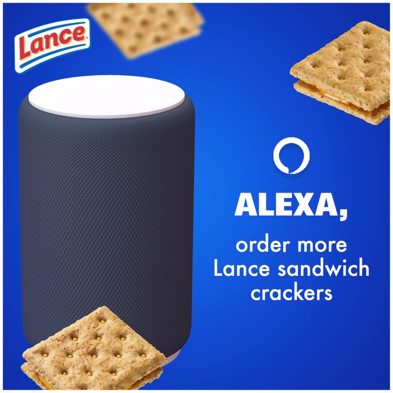 Lance Sandwich Crackers, Made with Whole Grain Crackers, Cheddar Cheese,