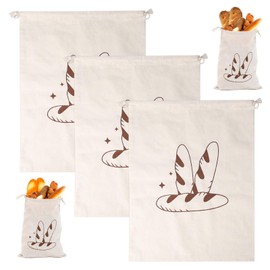 Bread Bag 3pcs Bread Bags for Homemade Breads Reuse Breads Bags to Keep Fresh Reusable Storage with Drawstring