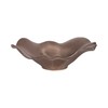 Sagebrook Home Ruffled Edge Bowl Ceramic Metal Bronze Elegant Home