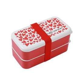 I-TOTAL® - Lunch Box with Two Levels and Cutlery with Valve (Follow Your Heart)