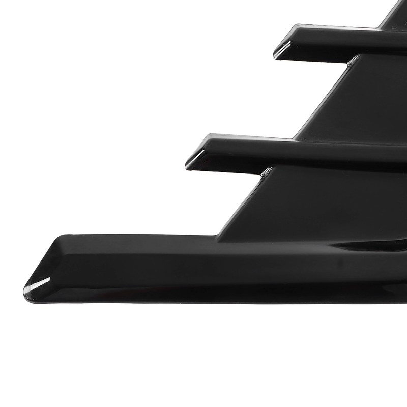 2Pcs/Set Car Side Cover Air Vent Trim Glossy Black Rubber