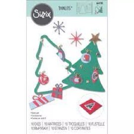 Sizzix Stamping Die Thinlits RETRO TREE  #664780