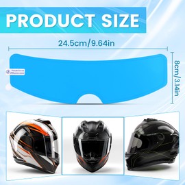 Xuzimaoyi Motorcycle Anti Rain Film, Universal Fit Helmet Visors Insert Waterproof Rain Resistant Clear Vision for Helmet Visor Shield (Style 2)