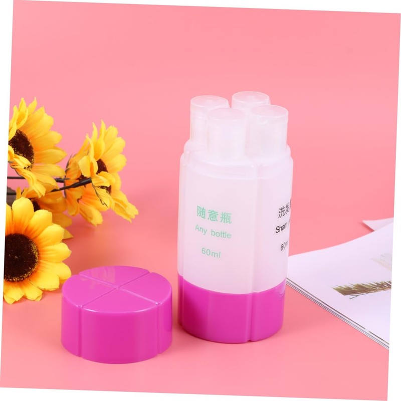 MERRYHAPY Leak Proof Travel Bottles 4-in-1 Set 60ml Shampoo Lotion