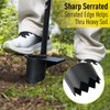 Jardineer Bulb Planter Tool Long Handle, Heavy Duty Stainless Steel