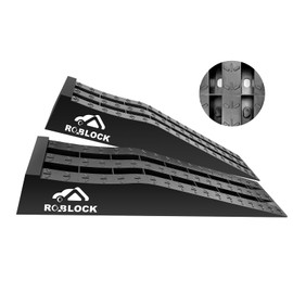 ROBLOCK Heavy Duty Car Ramps for Oil Changes and Jack Support, Portable Low Profile Car Ramps for High Lift, Vehicle Ramps for Garage, 31.5''x8.1''x4.9'', G.V.W 10000 LBS, 2 Packs