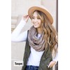 Funky Junque Womens Infinity Scarf Cable Knit Wrap - Grey