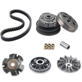 necaces Gy6 150cc High Performance clutch set，include clutch Assembly and Variator Assembly with High Performance 743 belt, fit for GY6 125cc And 150cc 4-Stroke Engine Scooter ATV Taotao
