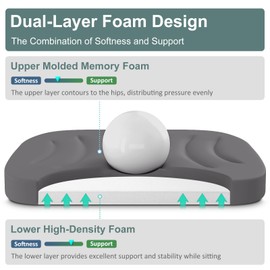 Shinnwa Dining Chair Cushions Set of 4, Patented Design Memory Foam Seat Cushions for Dining Chairs with Ties and Washable Cover, 4 Pack, 17" x 16" x 2", Burgundy