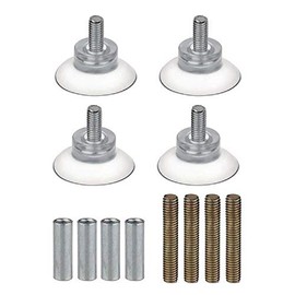 4-Pack Rubber Strong Suction Cup Replacements for Glass Table Tops with M6 Extension Screw