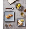 Famiware Dinnerware Sets for 4, Ocean Square 12-Piece Kitchen Plates