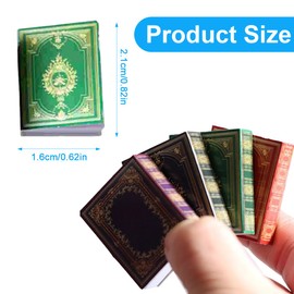 MenYiYDS 9 PCS MINIATURE BOOKS, DOLL HOUSE ACCESSORIES 1:12 MINIATURE BOOKS WRITING DOLL HOUSE BOOKS FOR HOME, BEDROOM, LIBRARY