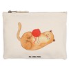Mr. & Mrs. Panda Make-Up Bag Cats Wool Ball, White,