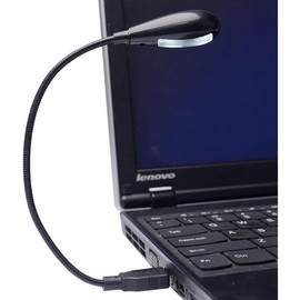 (R) Bright LED USB Lamp Light Reading Lamp for Laptop Flexible  Black - Color: Black, Size: ONE SIZE