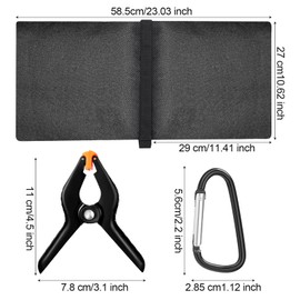 Hoteam 8 Sets Sandbag Outdoor Curtain Weighted Bags Sets with Spring Clamps, Hooks for Light Brackets, Heavy Photography Light Stand Tripod for Fixed Brackets Sports Outdoor Photo Video