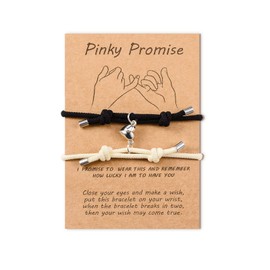 VU100 2 Pieces Pair Magnetic Bracelet Magnetic Attraction, Couple Pairing Love Friendship Weaving, Gift for Lovers Family Best Friend Girlfriend Mother Sisters, Stainless Steel