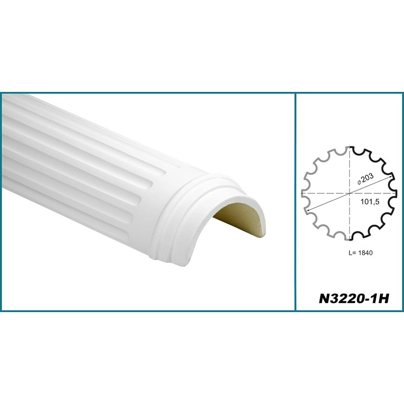 Half Column | Round | Fluted | Pre-primed Surface |