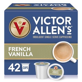 Victor Allen's Coffee French Vanilla Flavored Cappuccino Mix,K-Cup Pods,42 Count