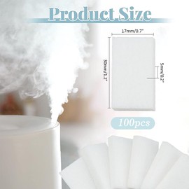 WADORN 100 Stück Aromatherapie Diffusor Aromapads, 30x17mm Ersatz Nachfüllpad Für Parfümdiffusoren Mit Ätherischen Ölen Rechteckig Geruchsneutral Luftbefeuchterpads Für Zuhause Auto Duftkugel Plug
