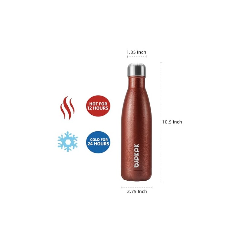 BJPKPK Botella de agua de acero inoxidable -17 oz -Doble