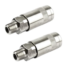 Air Line Hose Connector Fitting Female Quick Release 1/4 BSP Male 2pk FT8