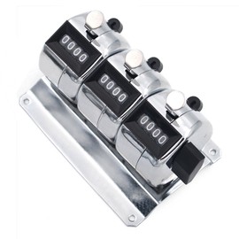 GOGO Bank Counter Desk Mechanical Metal Tabletop Formula, Manual Counter, Counter Counter, Silver, Small