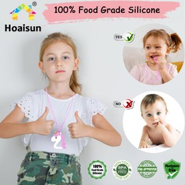 Chew Necklaces for Sensory Girls, Chewy Necklace Sensory Toys for Kids with Autism, ADHD,SPD, Chewing, Teething or Special Needs, Oral Sensory Chew Toys for Kids Adult Reduce Anxiety Fidgeting