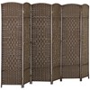HOMCOM 6 Panel Room Divider, 6' Tall Folding Privacy Screen,