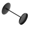 3pcs Pillar Candle Holder Black Double Sided Black Piano Paint