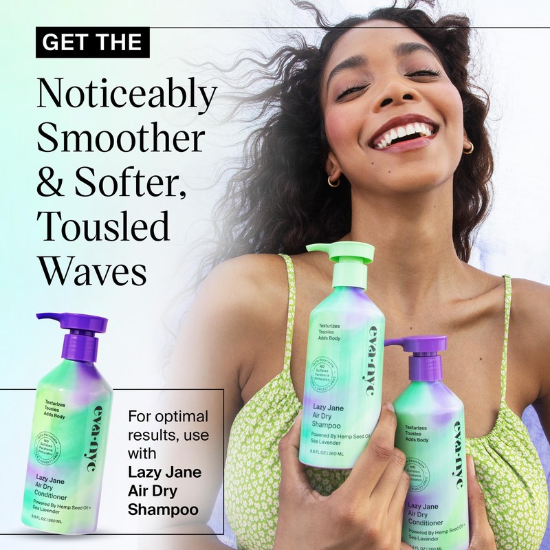 Eva NYC Lazy Jane Air Dry Shampoo, Natural Texture and