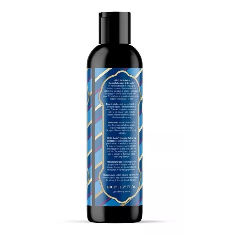 Mr Gentle Gel/shampoo Refrescante Para Piel Y Cabello 400ml