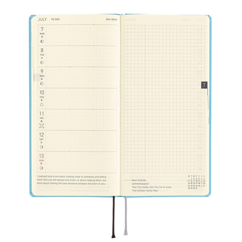 Hobonichi Techo 2025 Weeks MEGA [English/Tall and Slim Size/January Start/Planner]