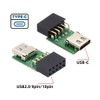 xiwai USB 2.0 Internal 9 Pin 10 Pin Header to