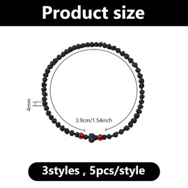 DICOSMETIC 20 Stück 4 Farben Verstellbares Polyester Orthodoxes Gebetsseil Schwarz 33 Knoten Chotki Gebetsseil Dünnes Armband Komboskini Armband Chotki Religiöses Geschenk Für Männer Und Frauen