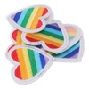 6Pcs Rainbow Heart Patches, Sew On/Iron on Embroidered Applique Sewing
