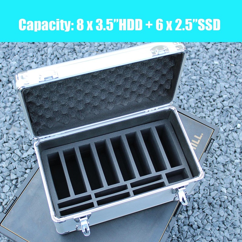 GLOTRENDS B86 14-slot Storage Box for 2.5/3.5 Inch Internal Hard