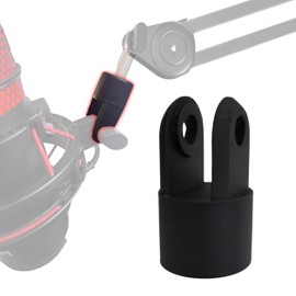 [NemRily] for Quadcast QuadCastS DuoCast Mount Adapter Microphone Arm Adapter Microphone Stand Adapter (Black, 5/8 Standard)