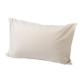 Nishikawa CT4007 Covering Studio PJ04120029 Pillowcase Compatible with Pillows 24.8 x 16.9 inches (63 x 43 cm), Washable, 100% Cotton, Top Zipper, Plain, Beige