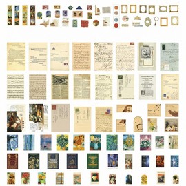 Set di 200 adesivi vintage per scrapbook Supplies Scrapbook Stickers, creativi fai da te come carta per scrapbook e accessori per diari, per bullet journal, diario, laptop e valigetta