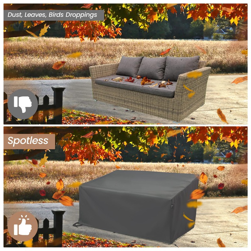 ARMORISTAID Patio Furniture Covers Waterproof,2-Seater Outdoor Couch Cover,Heavy Duty Covers